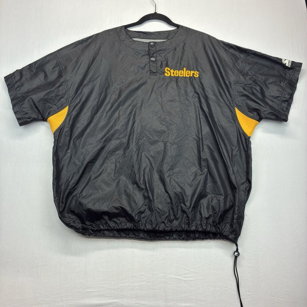 Starter Steelers Jacket Men’s XL Black Gold NFL Pro Line Pullover Vintage 90s